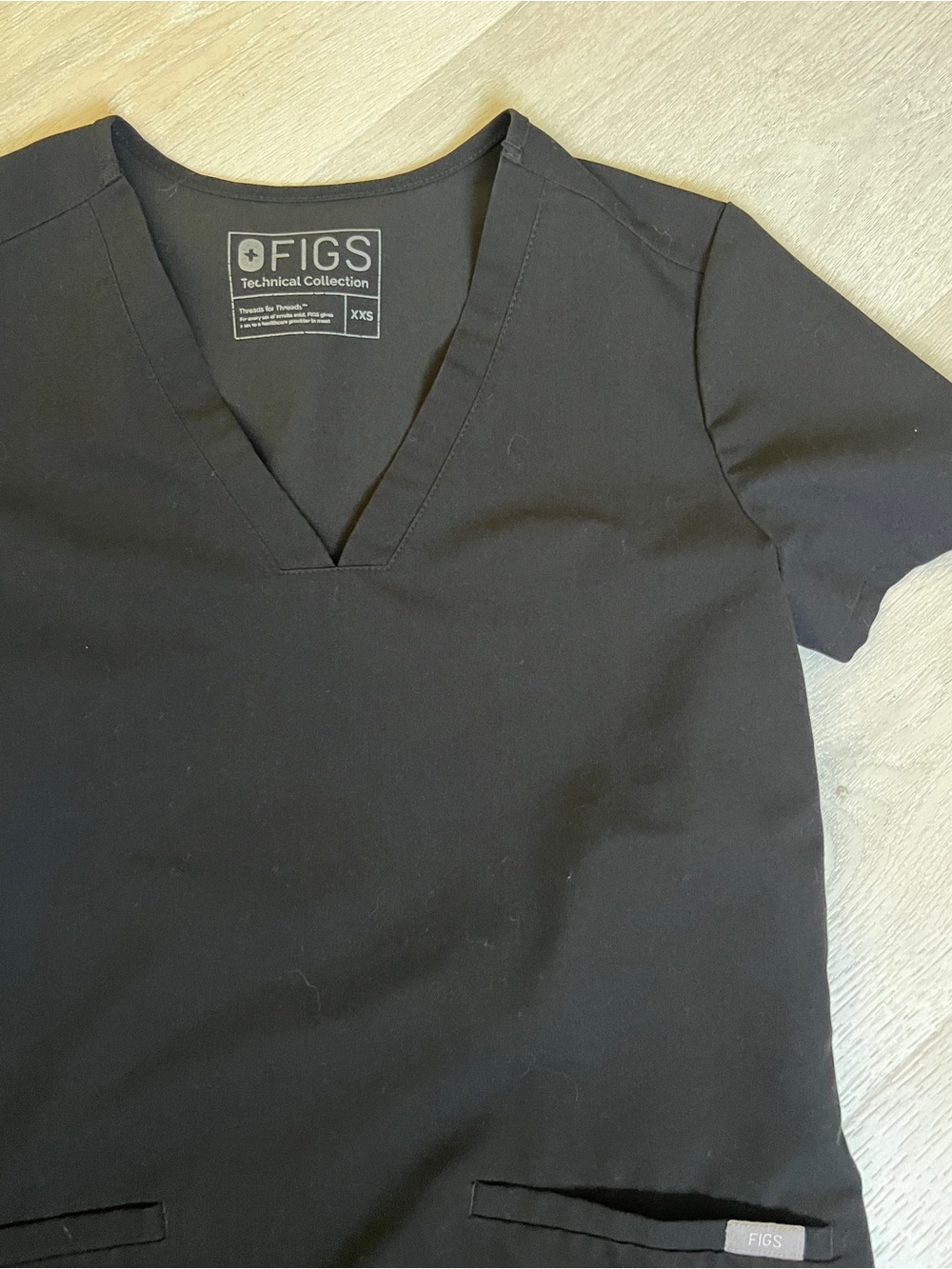 FIGS black Casma scrub top